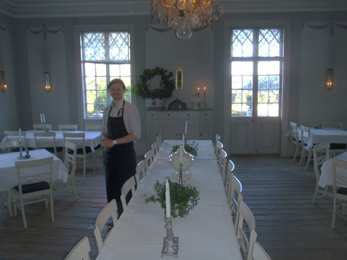 Dining Room and our Waiter.